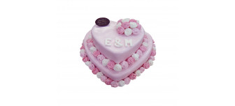 Pièce montée double coeurs